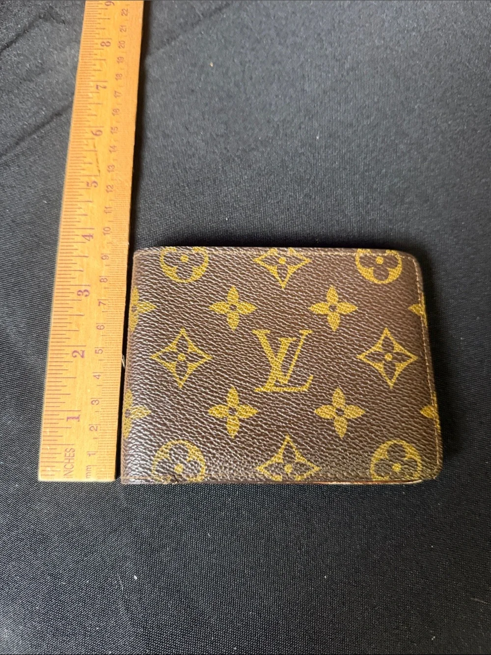 Louis Vuitton Brown & Gold Monogram Bifold Wallet